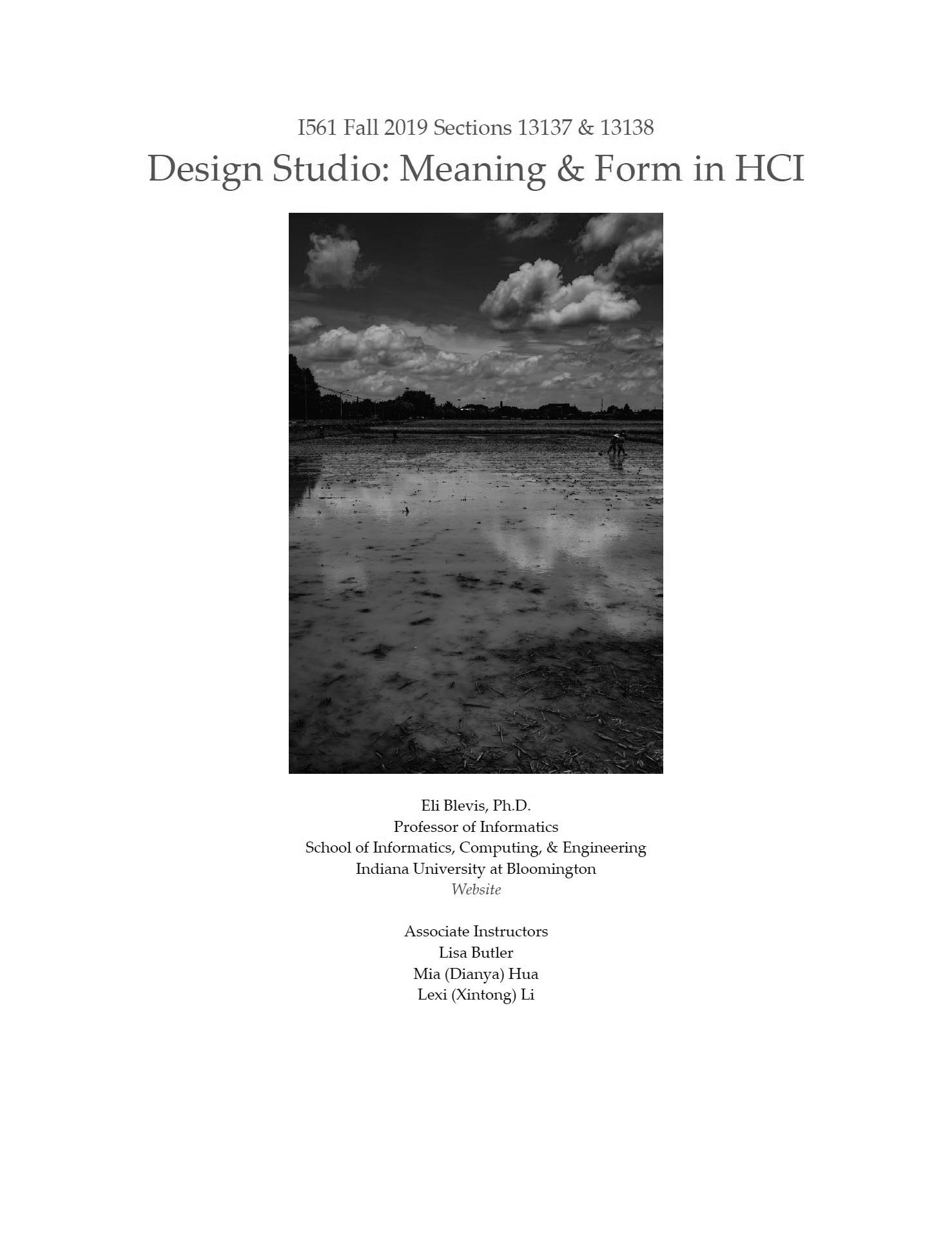 Syllabus: Design Studio One