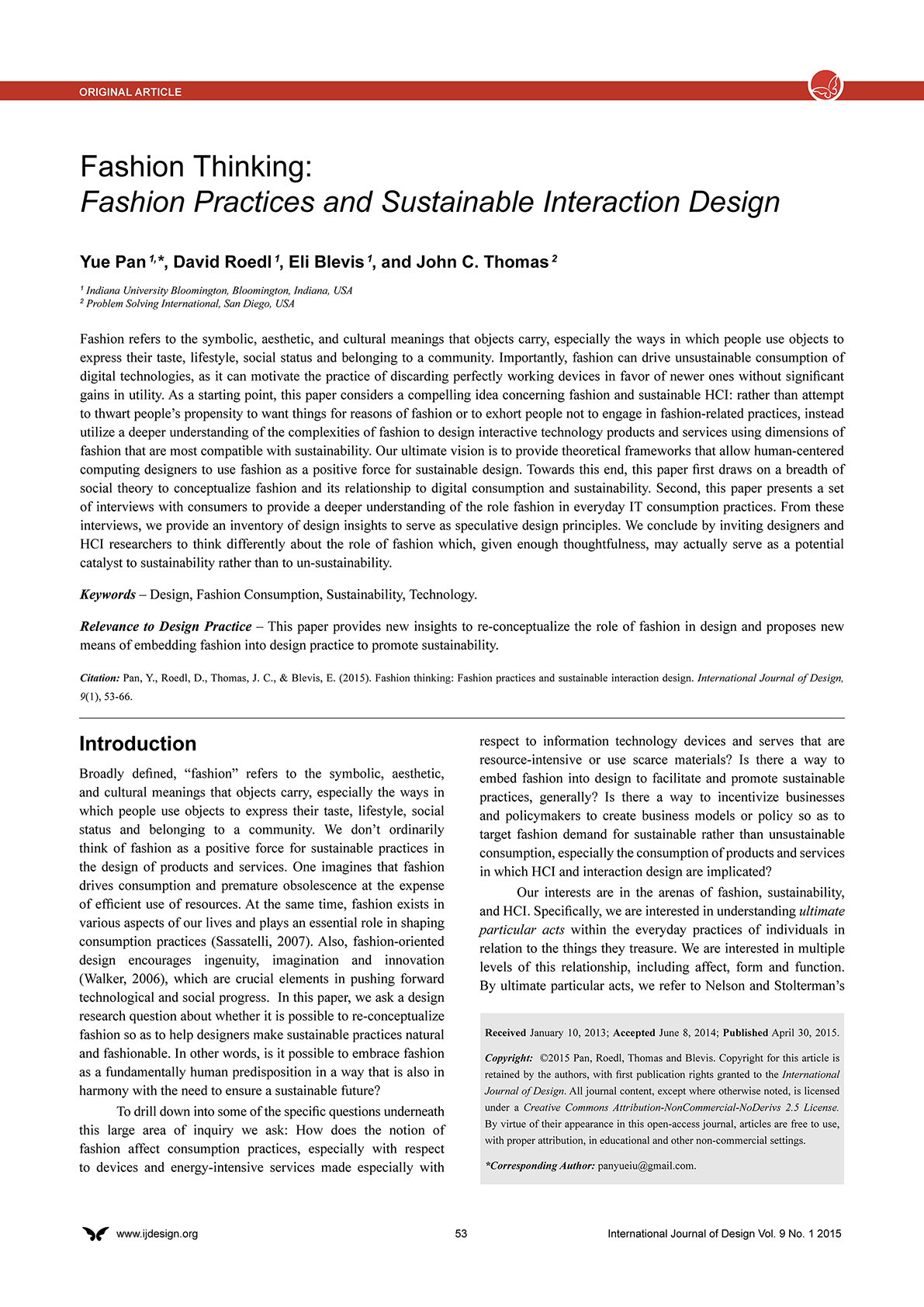 Sustainability & Fashion