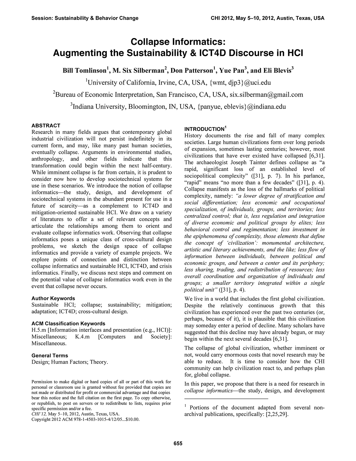 Collapse Informatics