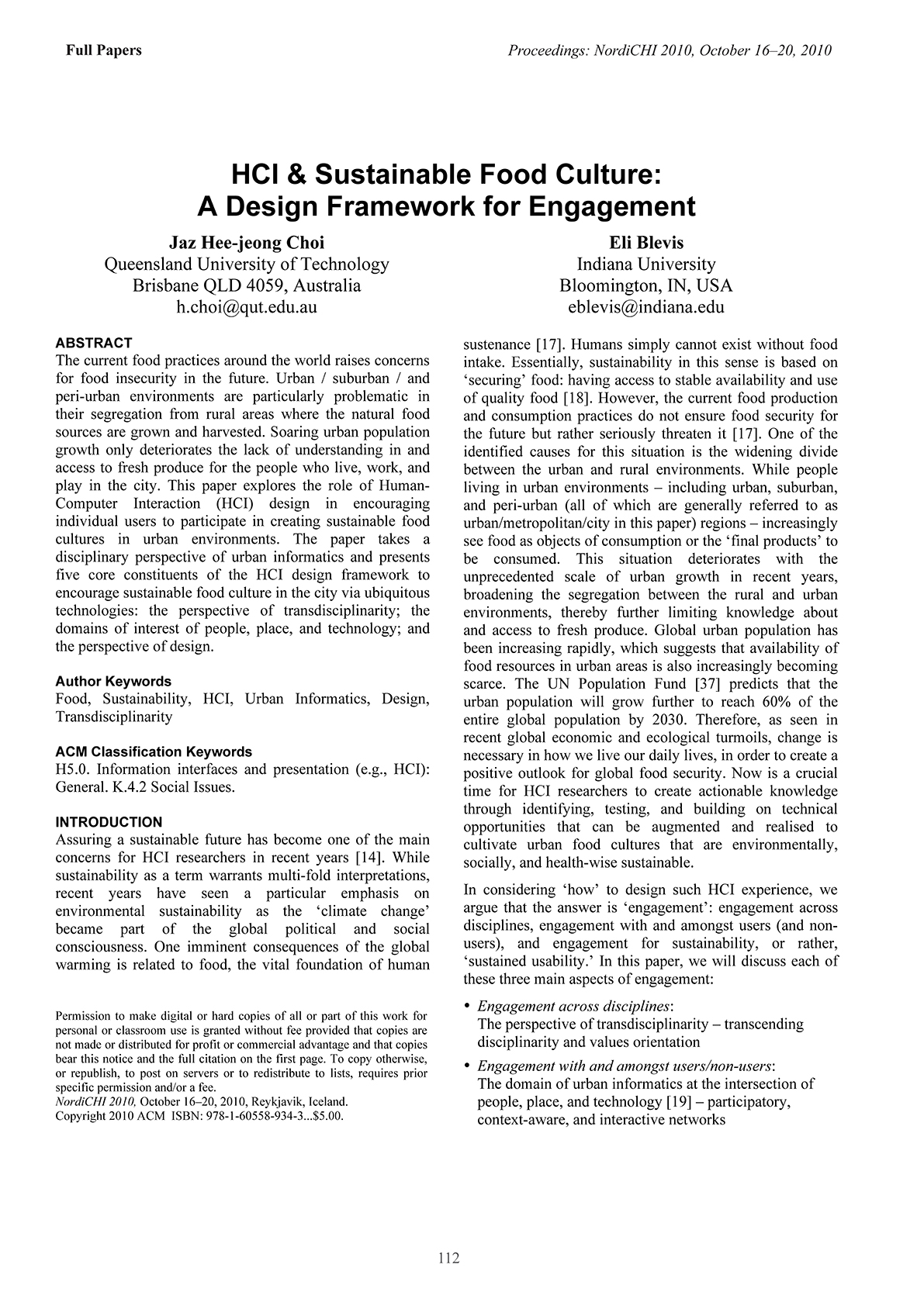 Sustainability & Food