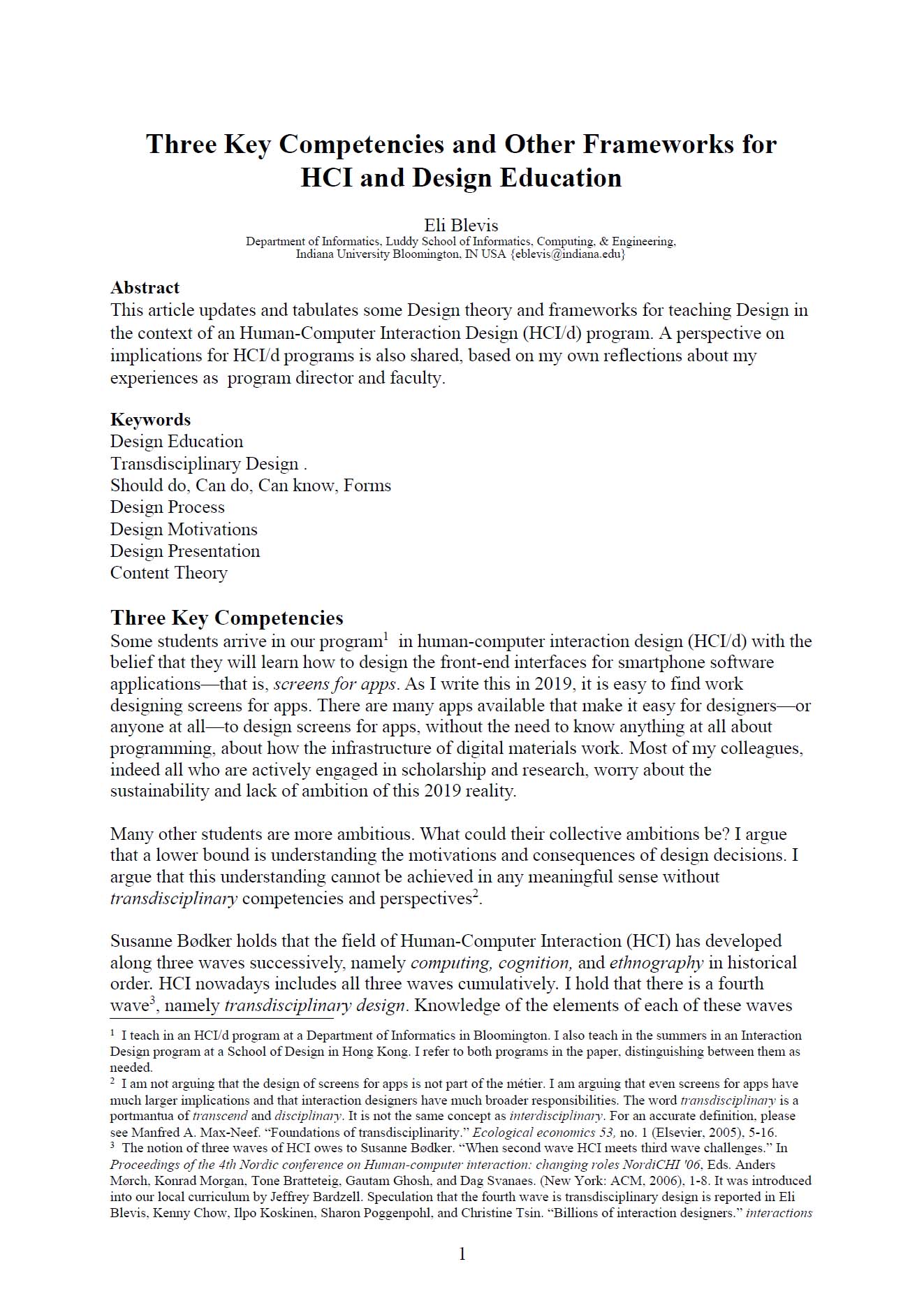 Three Key Competencies